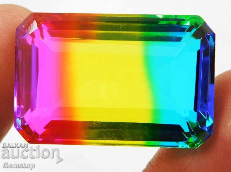 Delivery of NR! 105.55 ct natural tourmaline emerald cut!
