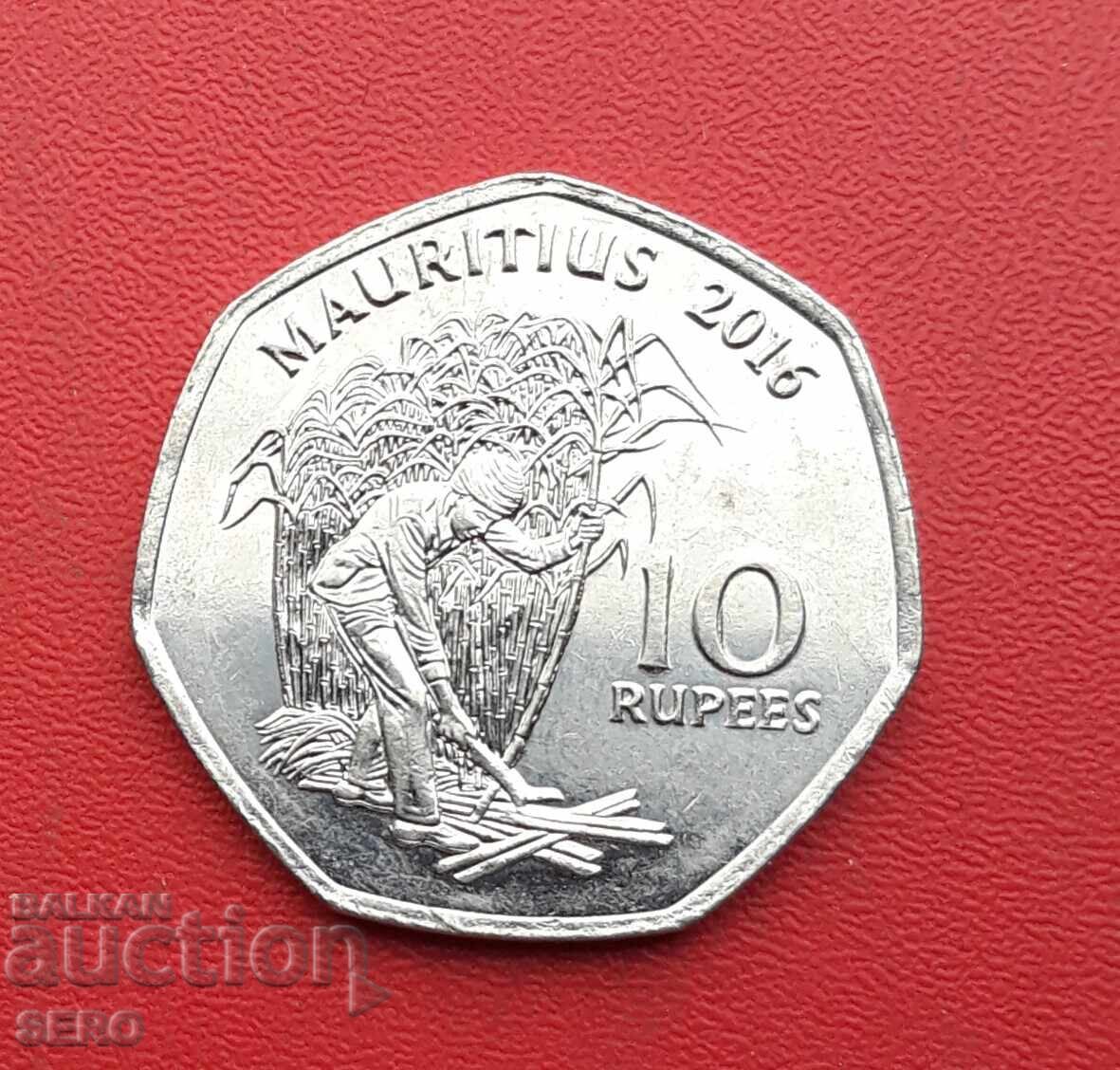Insula Mauritius-10 rupii 2016-stare excelentă
