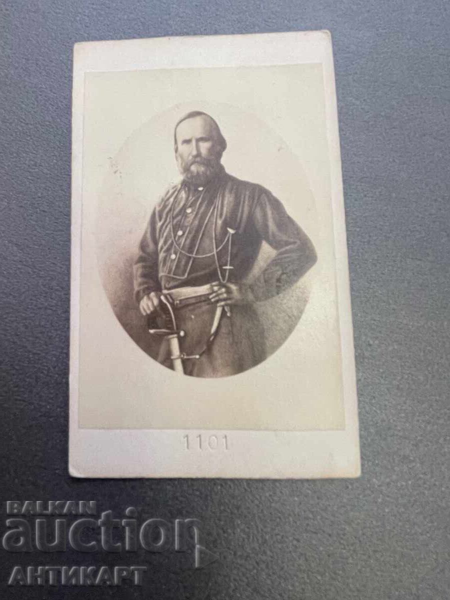 ДжузепеГарибалди стара твърда снимка CDV
