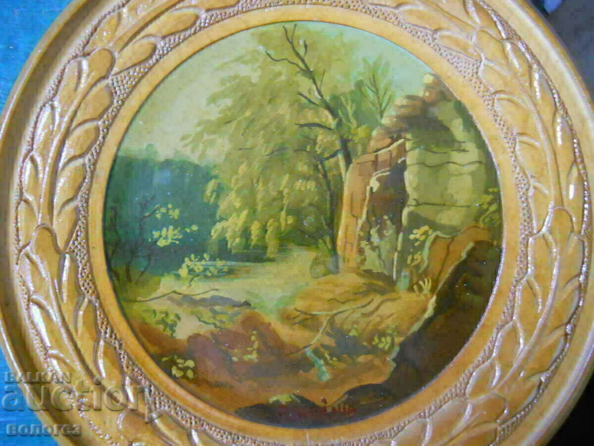 Large plate - wall plaque - wood carving (Germany) with price € 33.30 | 65.13 BGN