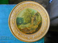 Large plate - wall plaque - wood carving (Germany)