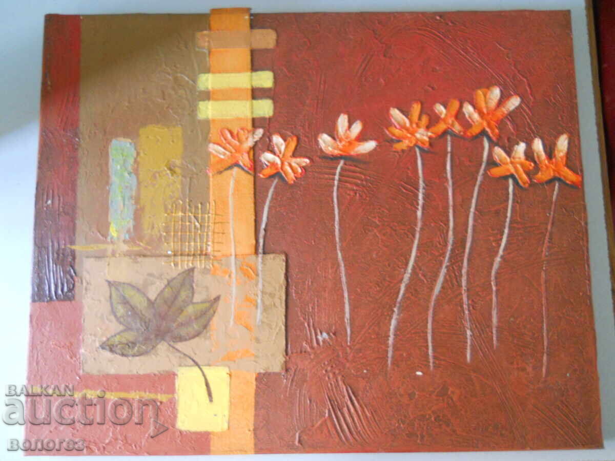 Abstract painting - oil on canvas - 50 x 40 cm