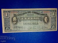 Old rare banknote from Mexico 1 Peso 1915