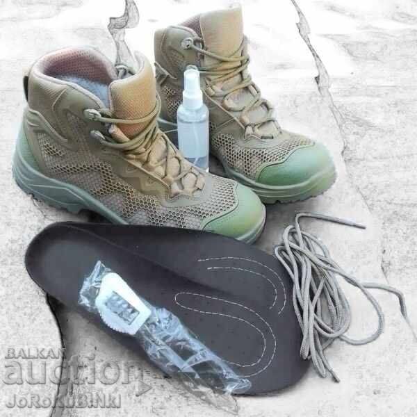 Delivery of Tactical Boots with Membrane and Kevlar + Gift — Hat + Belt