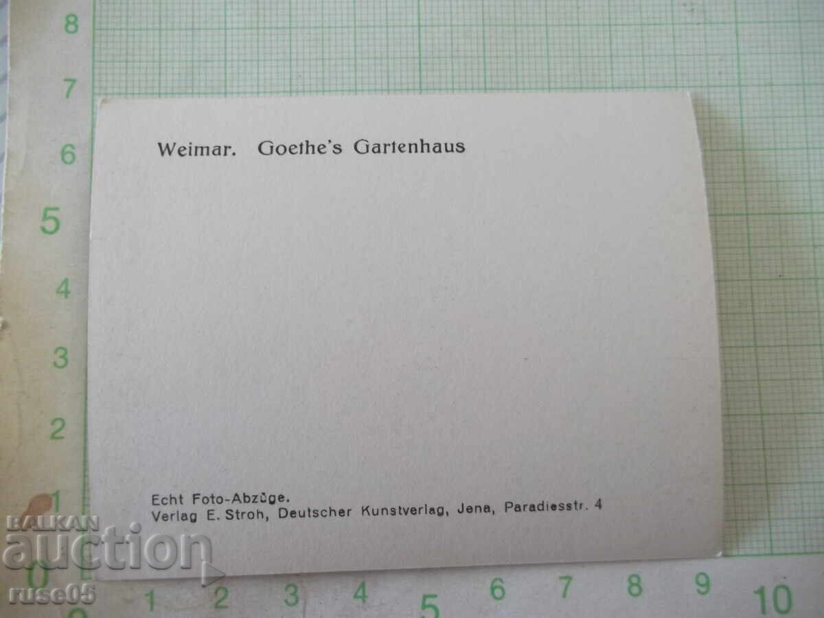 Photo "Weimar. Goethe's Gartenhaus" old with price € 1.02 | 1.99 BGN Photo "Weimar. Goethe's Gartenhaus" old with price € 1.02 | 1.99 BGN