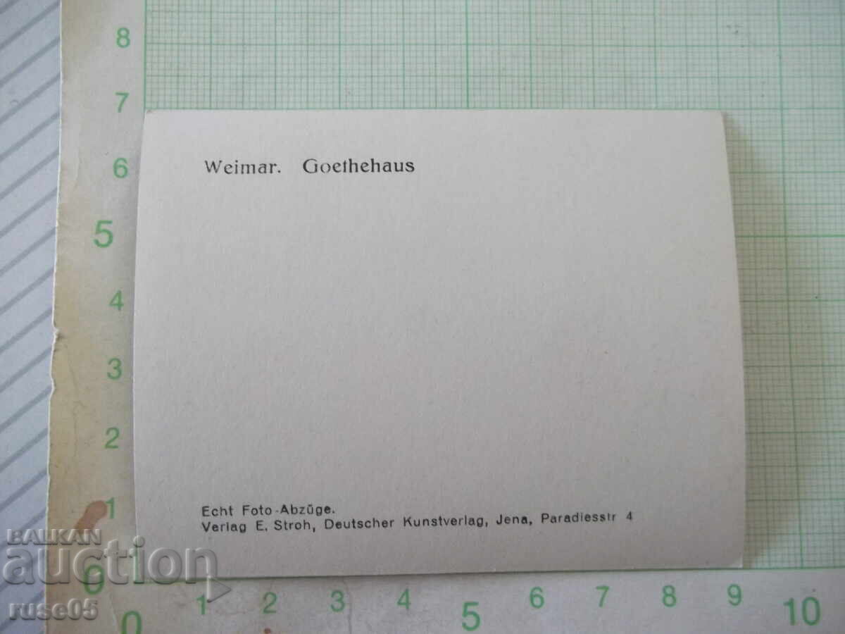 Φωτογραφία "Weimar. Goethehaus" παλιά με τιμή € 1.02 | 1.99 BGN