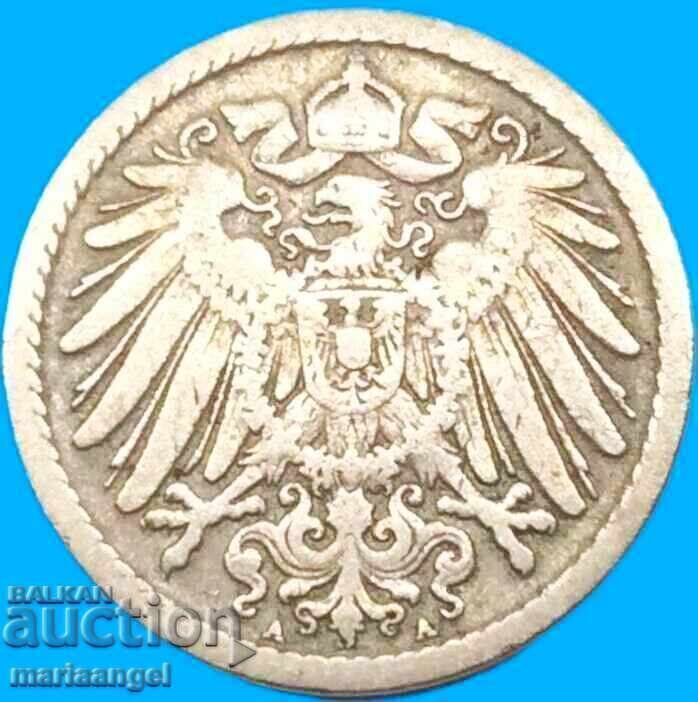 5 пфенига 1893 А - Берлин Германия - 6