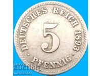 5 пфенига 1893 А - Берлин Германия
