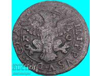Италия 1701 3 цента пиколи Палермо  Филип V (1701-1713)2,42г