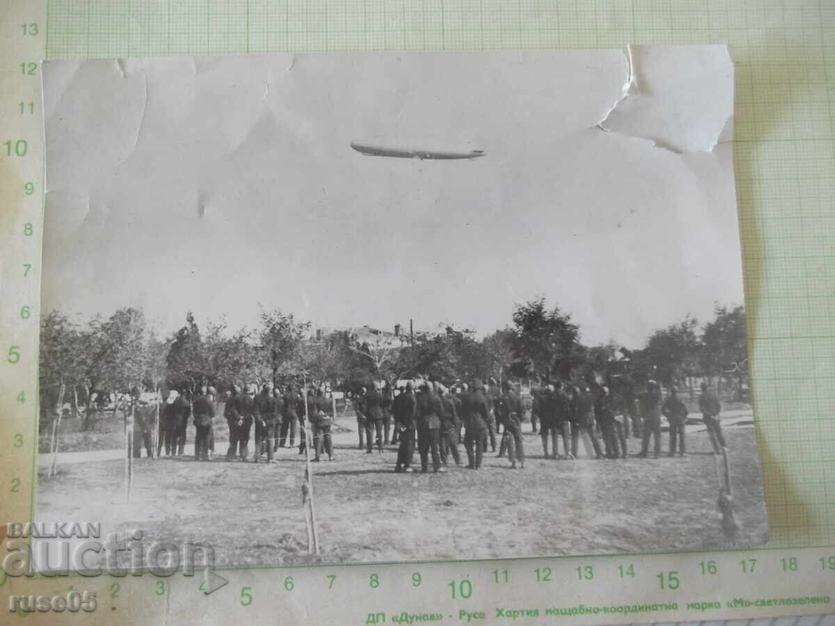 Vintage photo of the historic flyover of the "Graf Zeppelin"