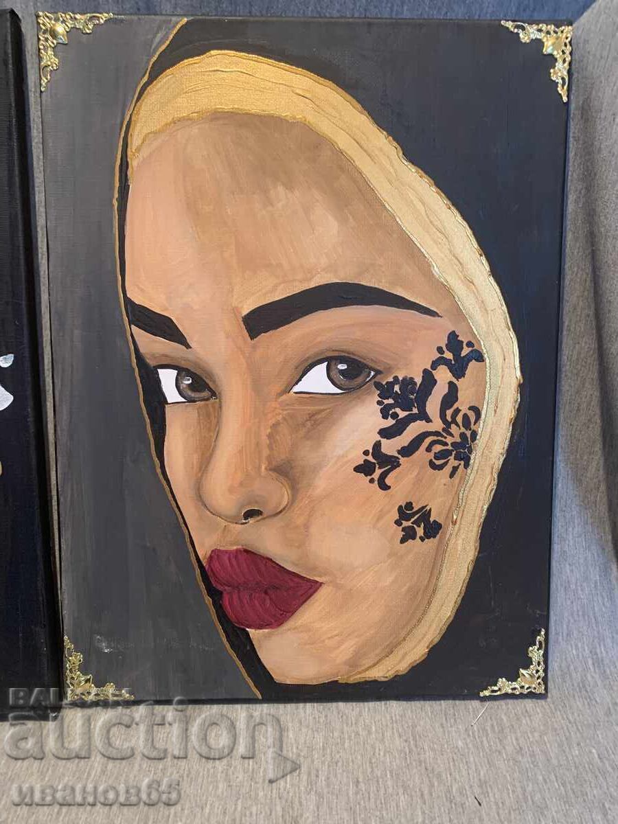 Paintings, portraits of girls - 5