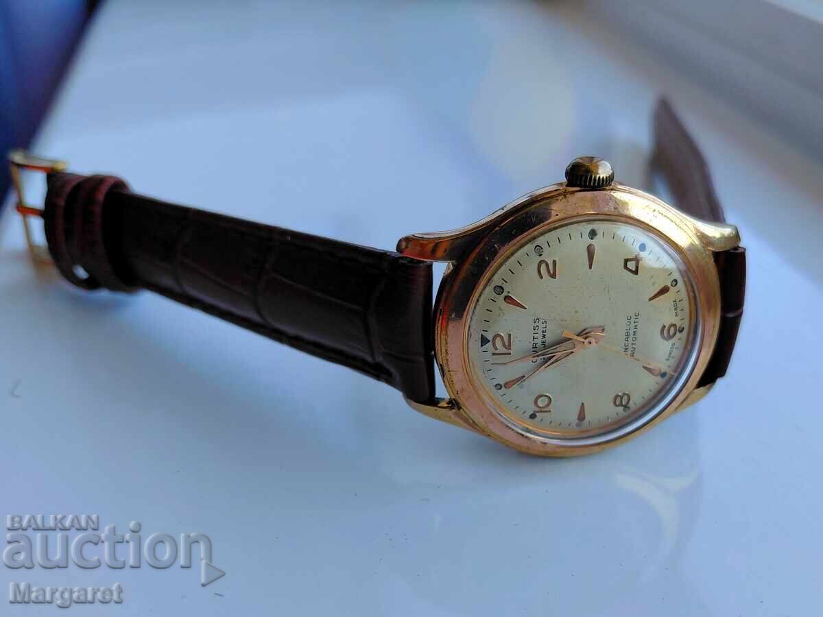 Auction  Swiss automatic watch Curtis Bulova Working