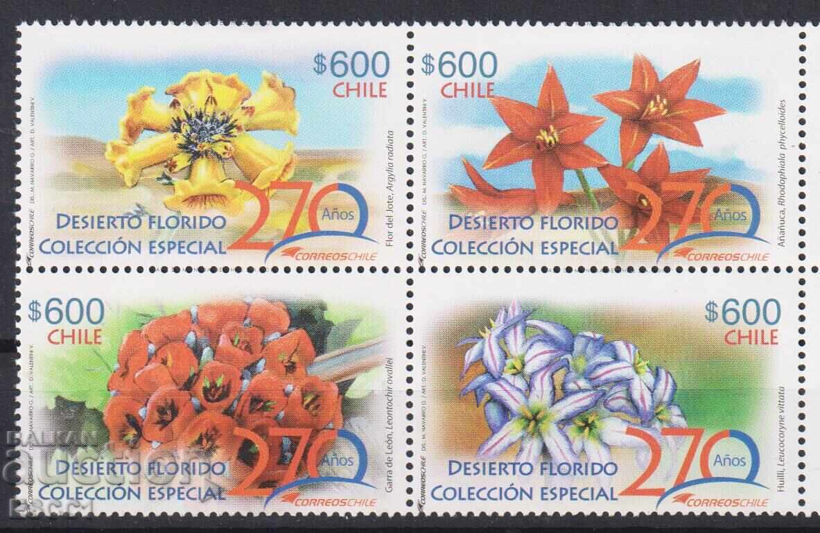 Mint stamps Flora Flowers 2017 from Chile