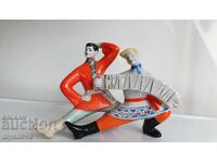 Porcelain, hand-painted figurine with two dancers
