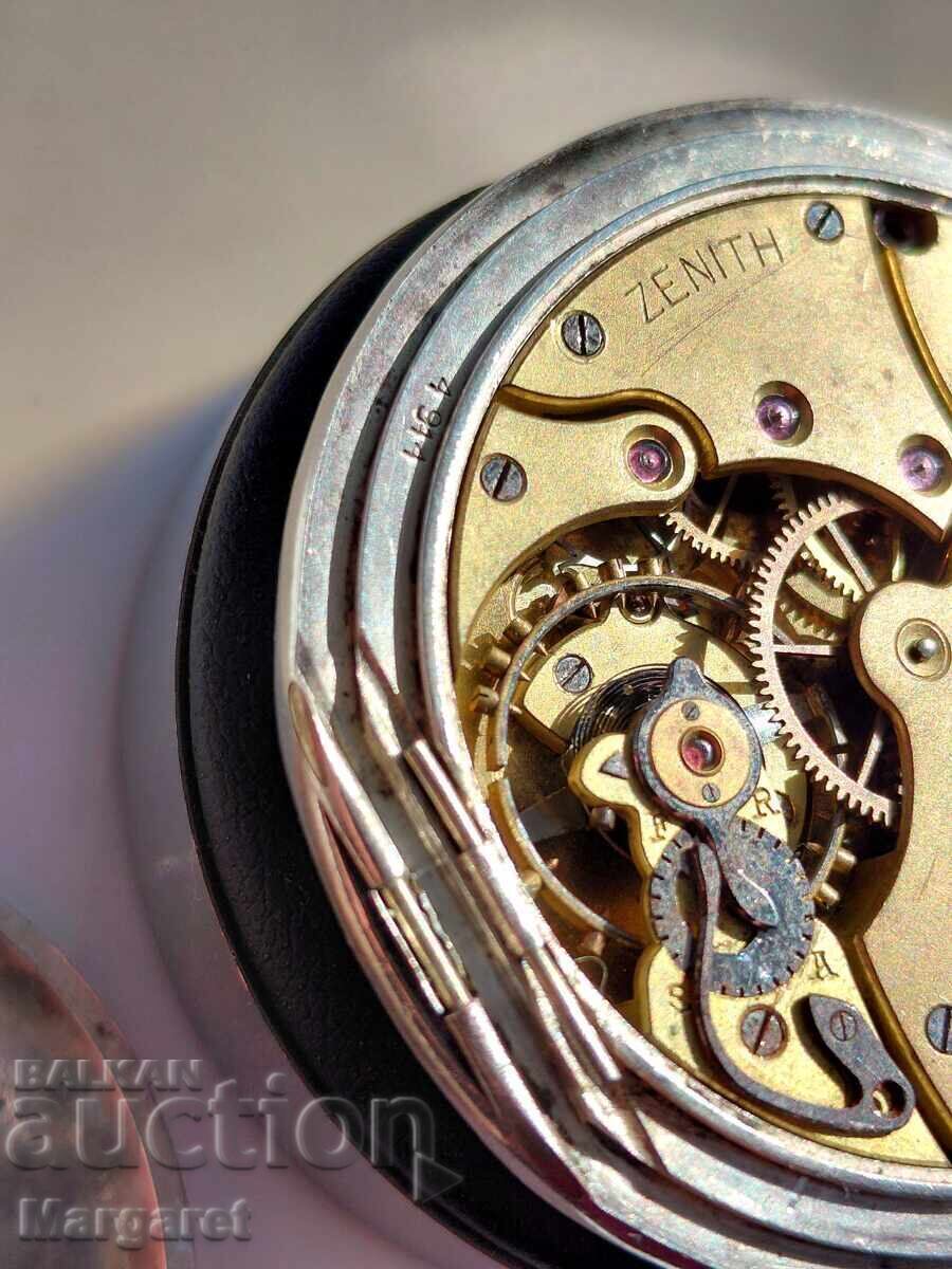 Δημοπρασία Ασημένιο ρολόι τσέπης Zenith μη λειτουργικό