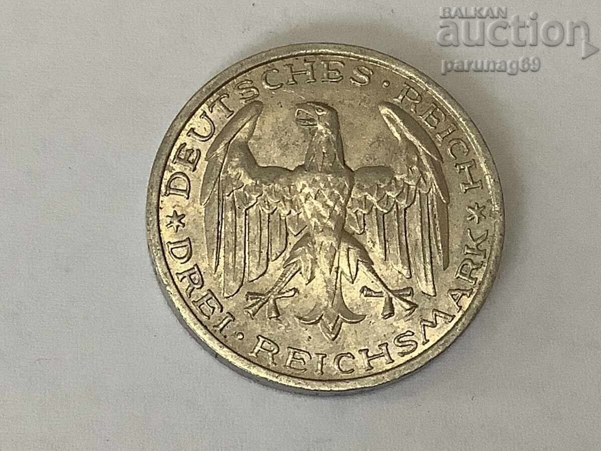 Германия 3 райхс марки 1927 година А - университет в Марбург с цена € 90.00 | 176.03 лв.