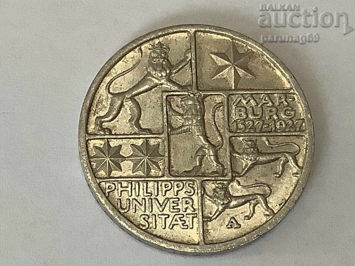 Германия 3 райхс марки 1927 година А - университет в Марбург