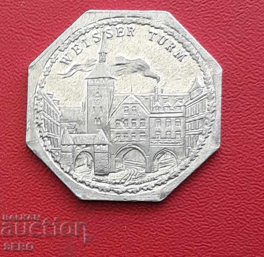 Germania-Nürnberg-20 pfennig 1919-stare excelentă cu preț € 3.01 | 5.89 BGN
