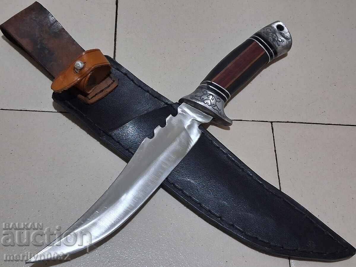 Tourist knife with leather sheath blade Tourist knife with leather sheath blade