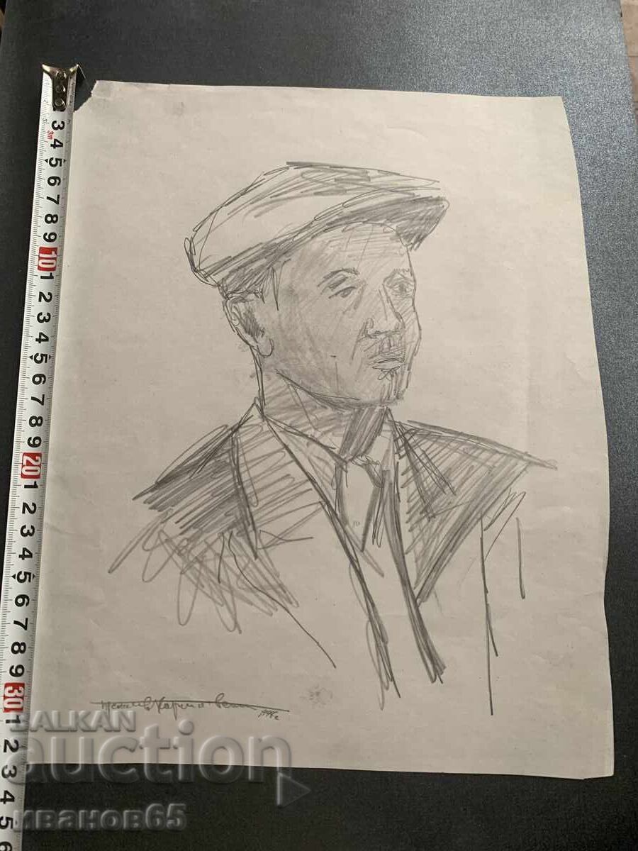 Portrait drawing by Preslav Karshovski