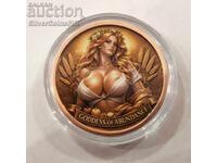 Мед 1 oz Богиня на Изобилието Цветен Раунд / II