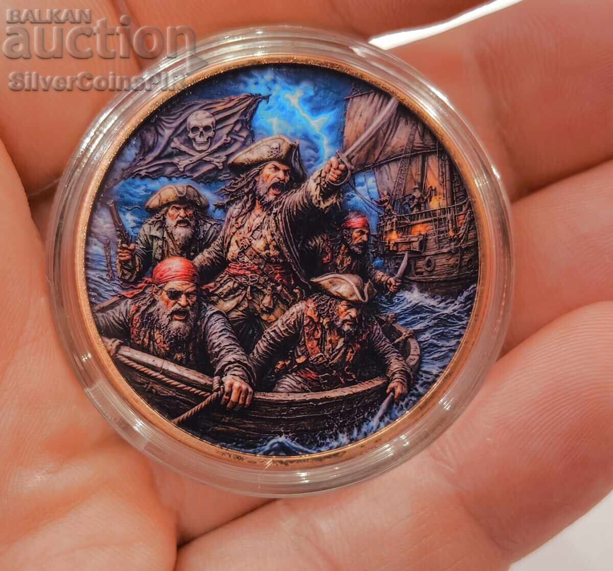 Мед 1 oz Пирати 2026 Цветен Раунд / II