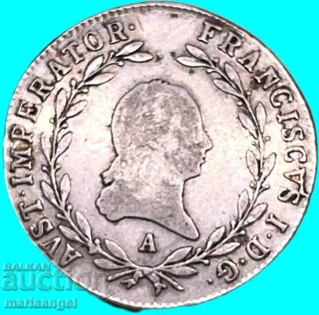 20 κρόιτσερ 1817 Αυστρία Α - Βιέννη Φραγκίσκος ασήμι 20 κρόιτσερ 1817 Αυστρία Α - Βιέννη Φραγκίσκος ασήμι