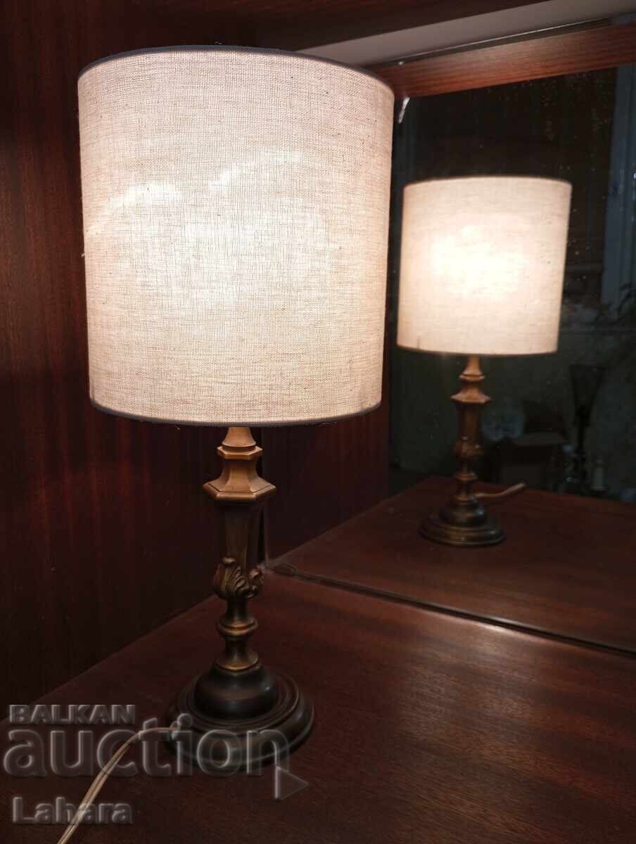 Antique bronze bedside lamp - 5
