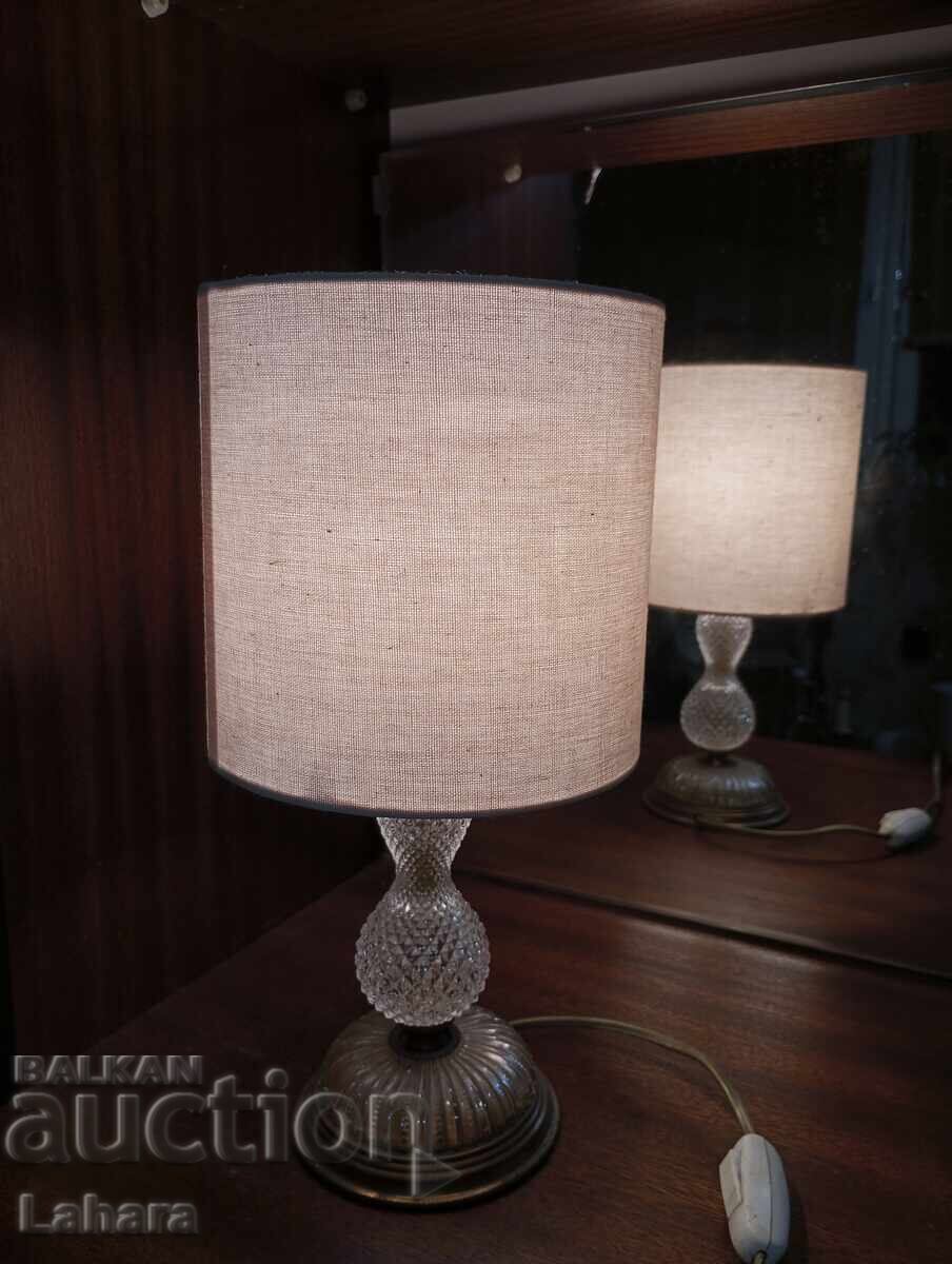 Auction Antique glass bedside lamp Auction Antique glass bedside lamp