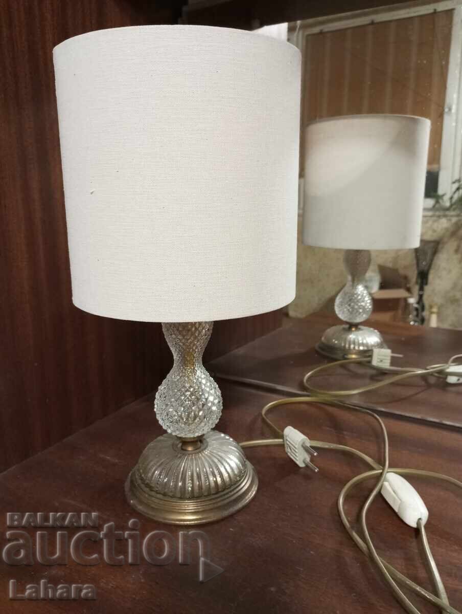 Antique glass bedside lamp Antique glass bedside lamp