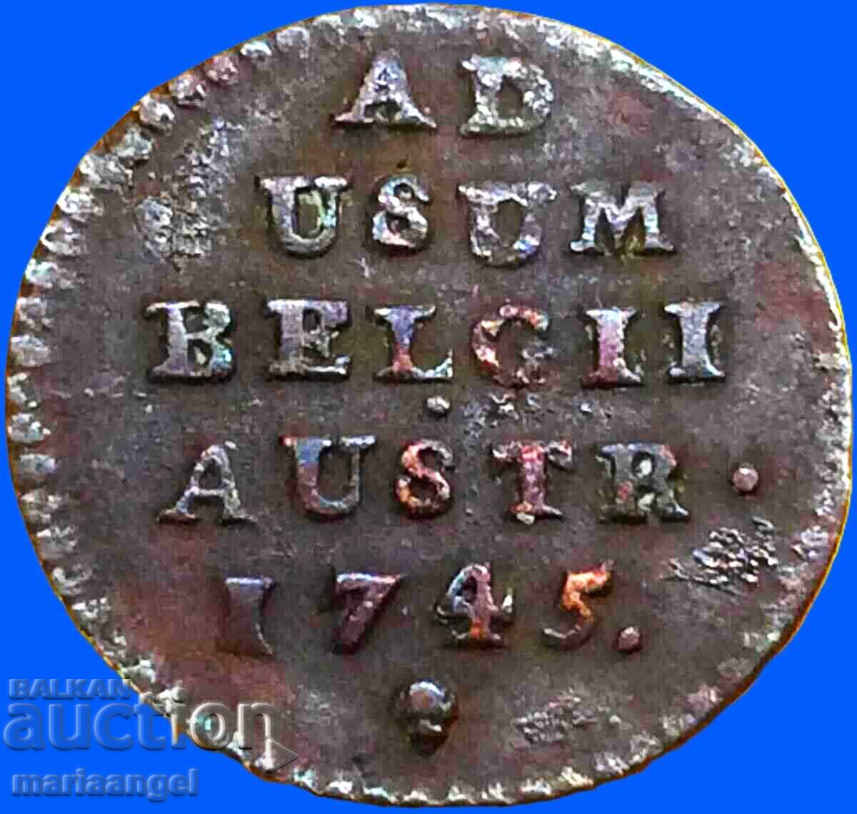 Austrian Netherlands 1 Liard 1745 1/2 Ord Maria Theresa - 6