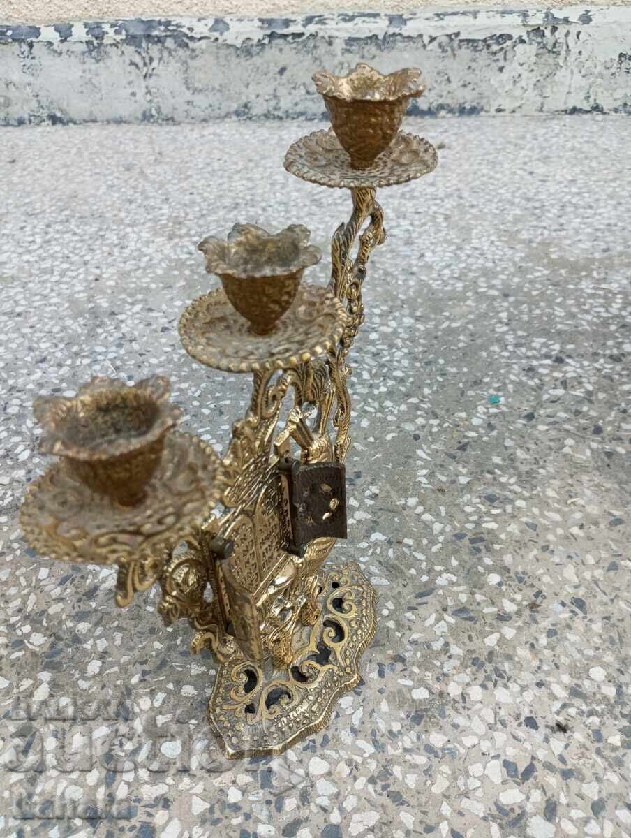 Candlestick, possibly Jewish with a prayer - 7 Candlestick, possibly Jewish with a prayer - 7