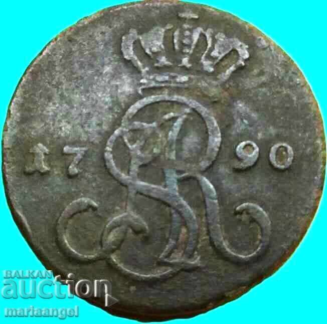 Poland 1 grosz 1790 Warsaw Stanislaw August Poniatowski - 7