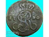 Полша 1 грош 1790 Варшава Станислав Август Понятовски