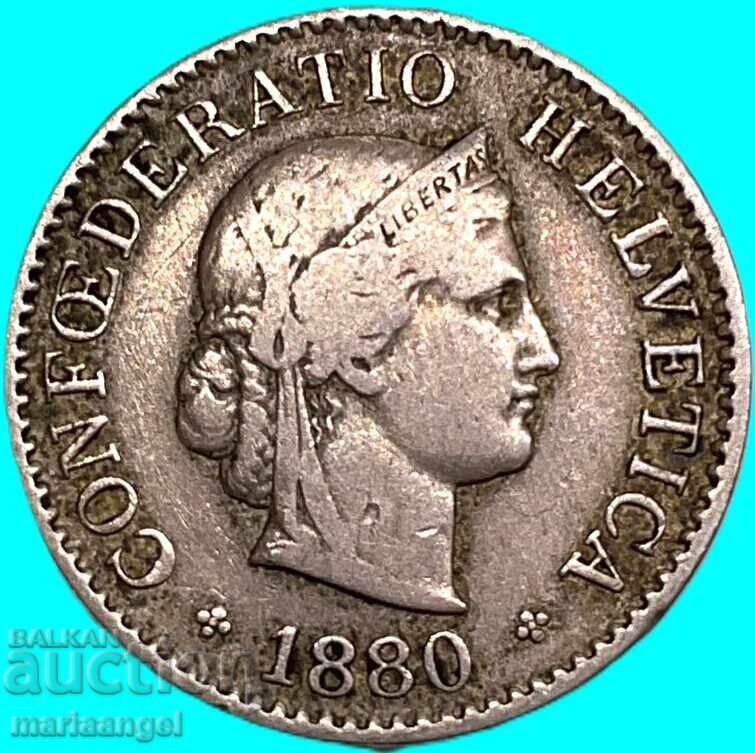Elveția 5 Rappen 1880 Helveția - 5 Elveția 5 Rappen 1880 Helveția - 5