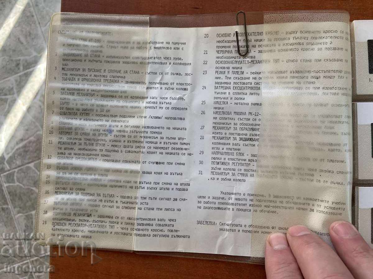 Auction SLIDES-DEVICE FOR "AT" LOOM-SET OF 30 PCS. 1980 Auction SLIDES-DEVICE FOR "AT" LOOM-SET OF 30 PCS. 1980