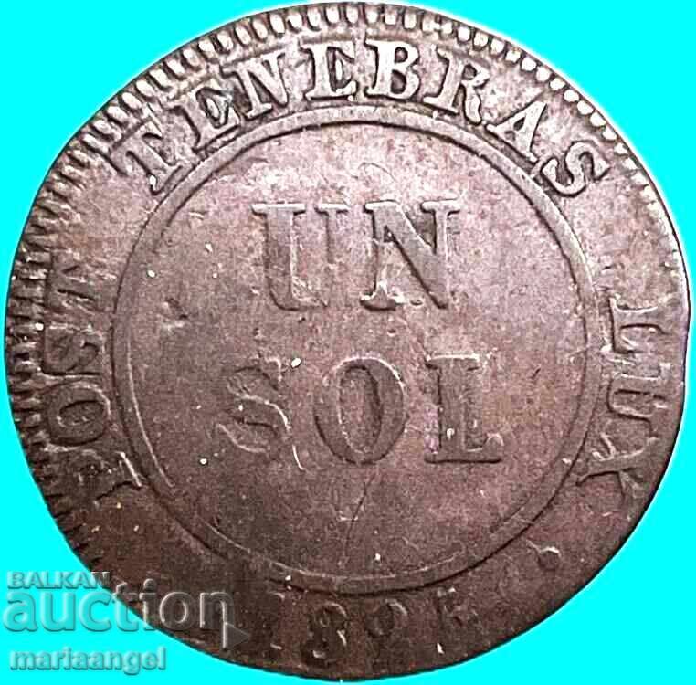 Доставка на 1 сол 1825 Швейцария Женева кантон SWISS билон Доставка на 1 сол 1825 Швейцария Женева кантон SWISS билон