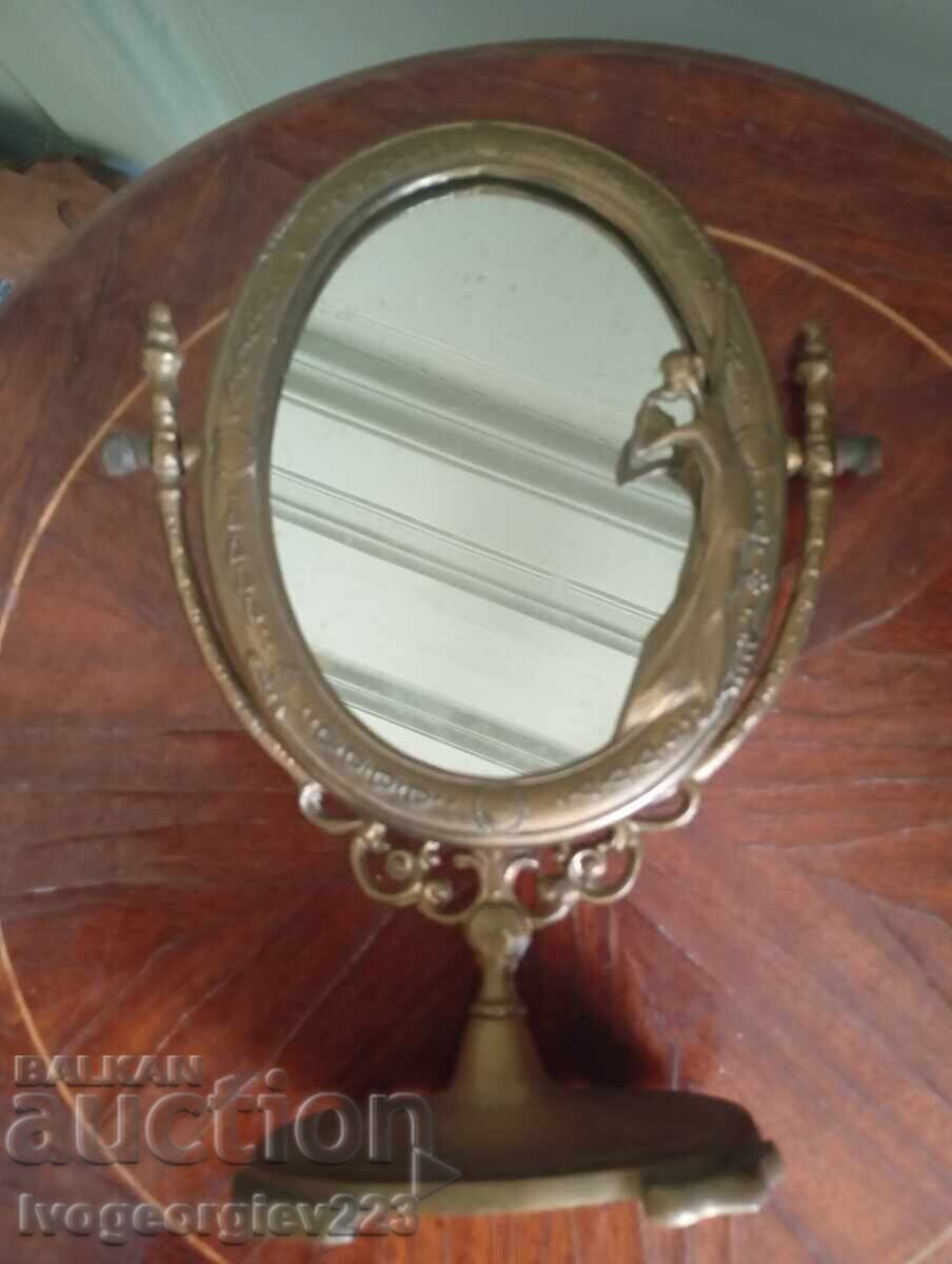 Antique brass mirror Antique brass mirror