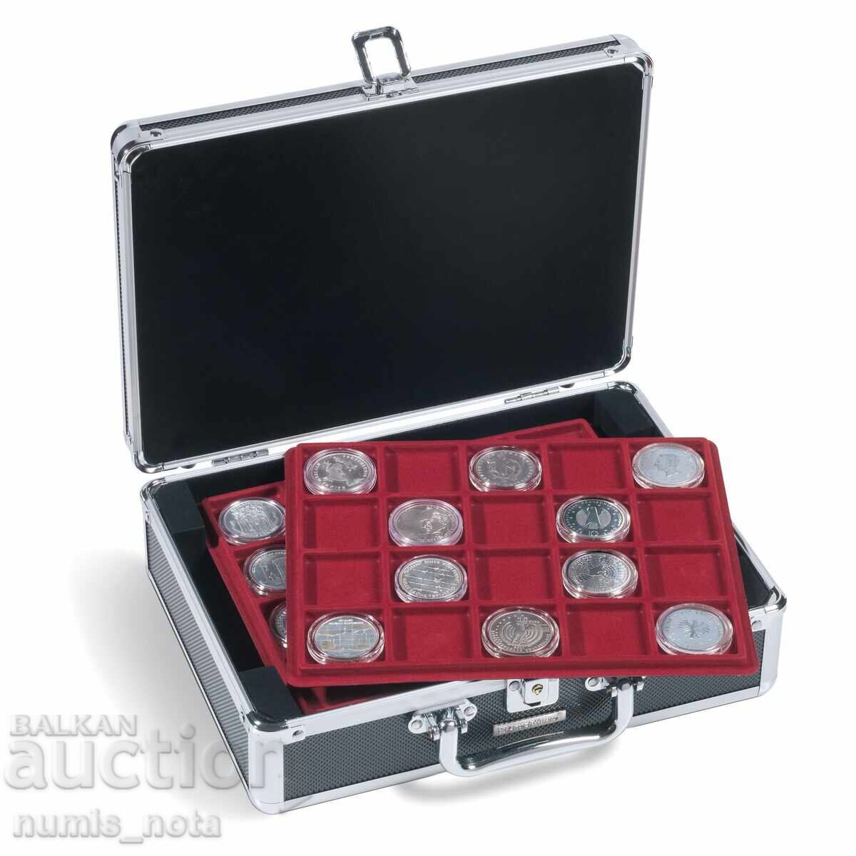 Aluminum case with 6 trays CARGO S6 for 120 coins - Leuchtturm