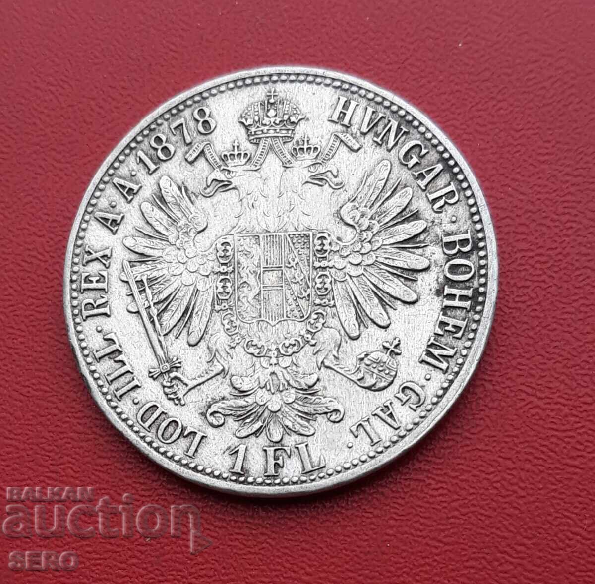 Austria-Hungary-1 florin 1878-very well preserved Austria-Hungary-1 florin 1878-very well preserved