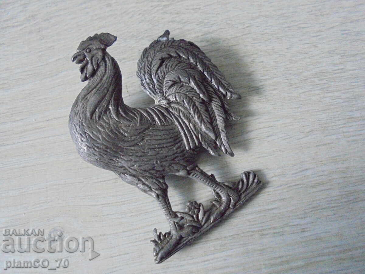 Licitație Nr. 8694 Broșă veche din metal „Cocoș”