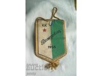 Badge and flag - basketball club Voždovac, Belgrade, 1955