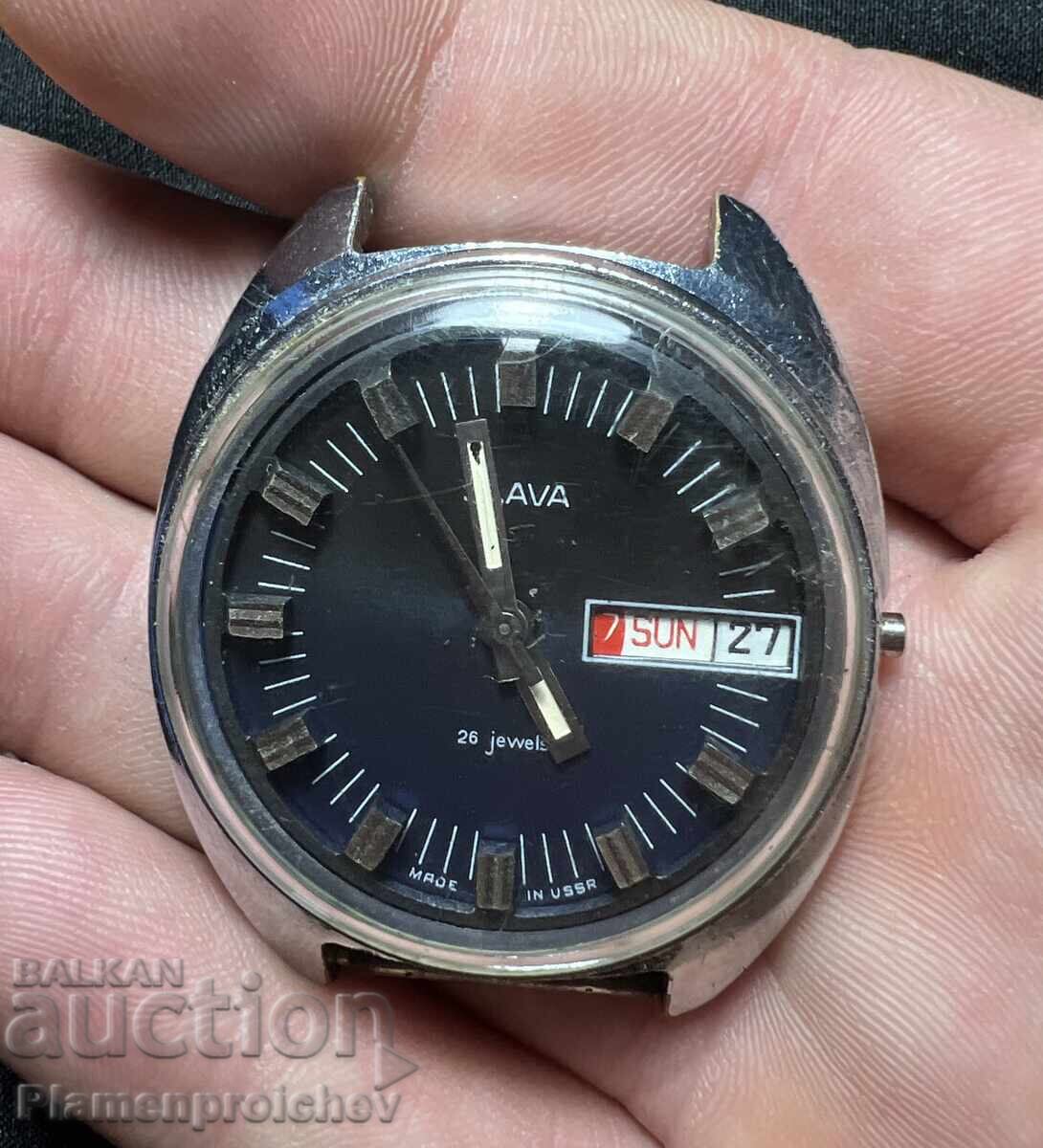 RARE MEN'S WATCH SLAVA 26 JEWELS with price € 0.01 | 0.02 BGN