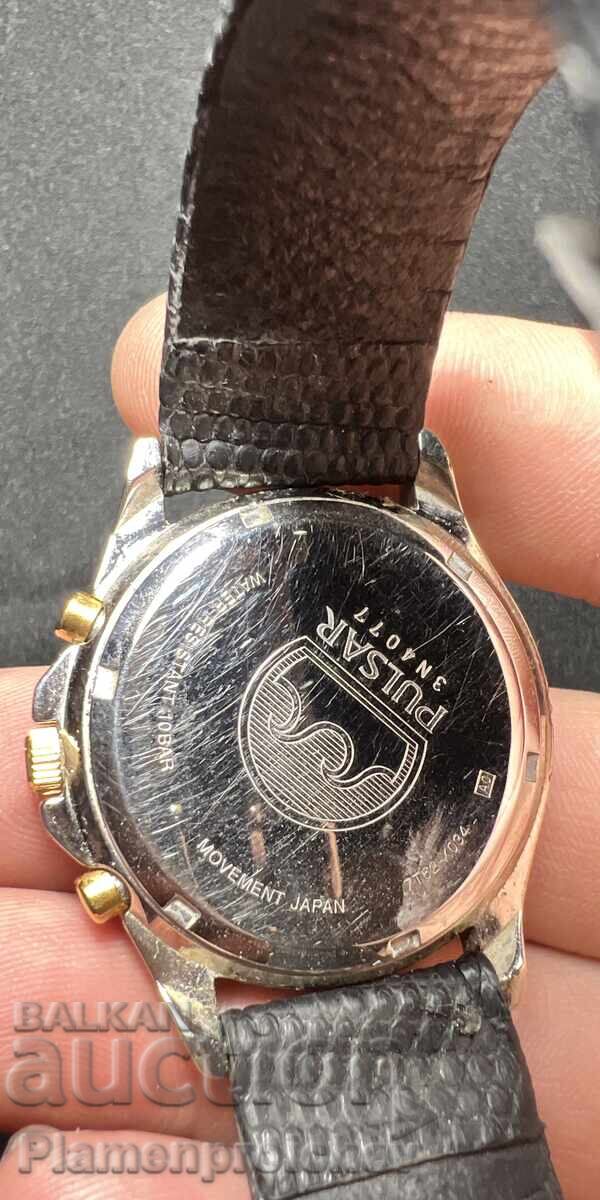 Delivery of MEN'S PULSAR CHRONOGRAPH ALARM WATCH WORKING