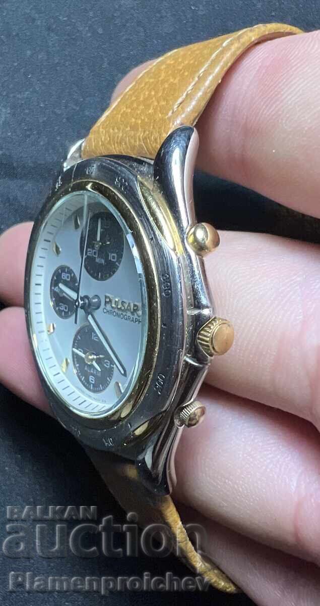 Доставка на УНИКАЛЕН МЪЖКИ ЧАСОНИК PULSAR CHRONOGRAPH ALARM