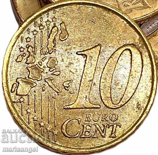 10 евро цента 2005 Испания с цена € 0.34 | 0.66 лв. 10 евро цента 2005 Испания с цена € 0.34 | 0.66 лв.