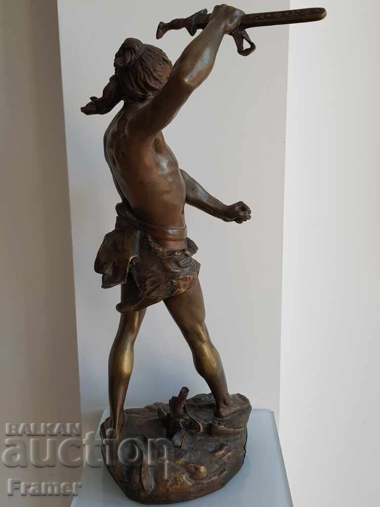 Delivery of Henri Gauquié 1858-1927 Gallic chieftain Brennus bronze sculpture 1931 Delivery of Henri Gauquié 1858-1927 Gallic chieftain Brennus bronze sculpture 1931