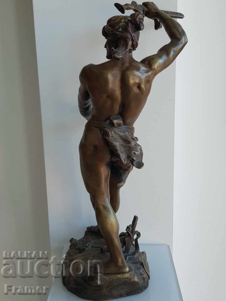 Henri Gauquié 1858-1927 Gallic chieftain Brennus bronze sculpture 1931 - 5 Henri Gauquié 1858-1927 Gallic chieftain Brennus bronze sculpture 1931 - 5
