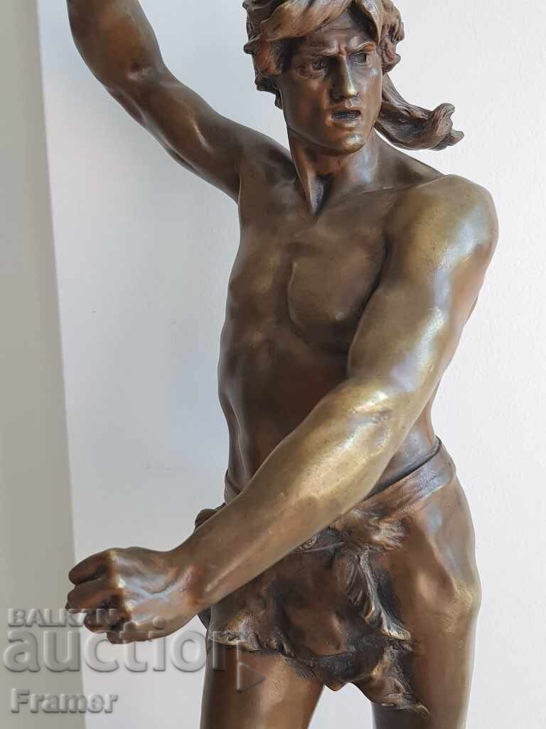 Henri Gauquié 1858-1927 Gallic chieftain Brennus bronze sculpture 1931 - 6 Henri Gauquié 1858-1927 Gallic chieftain Brennus bronze sculpture 1931 - 6