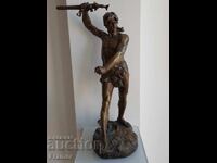 Henri Gauquié 1858-1927 Gallic chieftain Brennus bronze sculpture 1931
